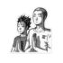 Anime Buddha Moment (Nishinoya And Tanaka) Sticker - ComicSense