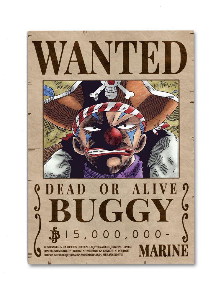 Anime Buggy Clown Wanted Bounty Poster - ComicSense