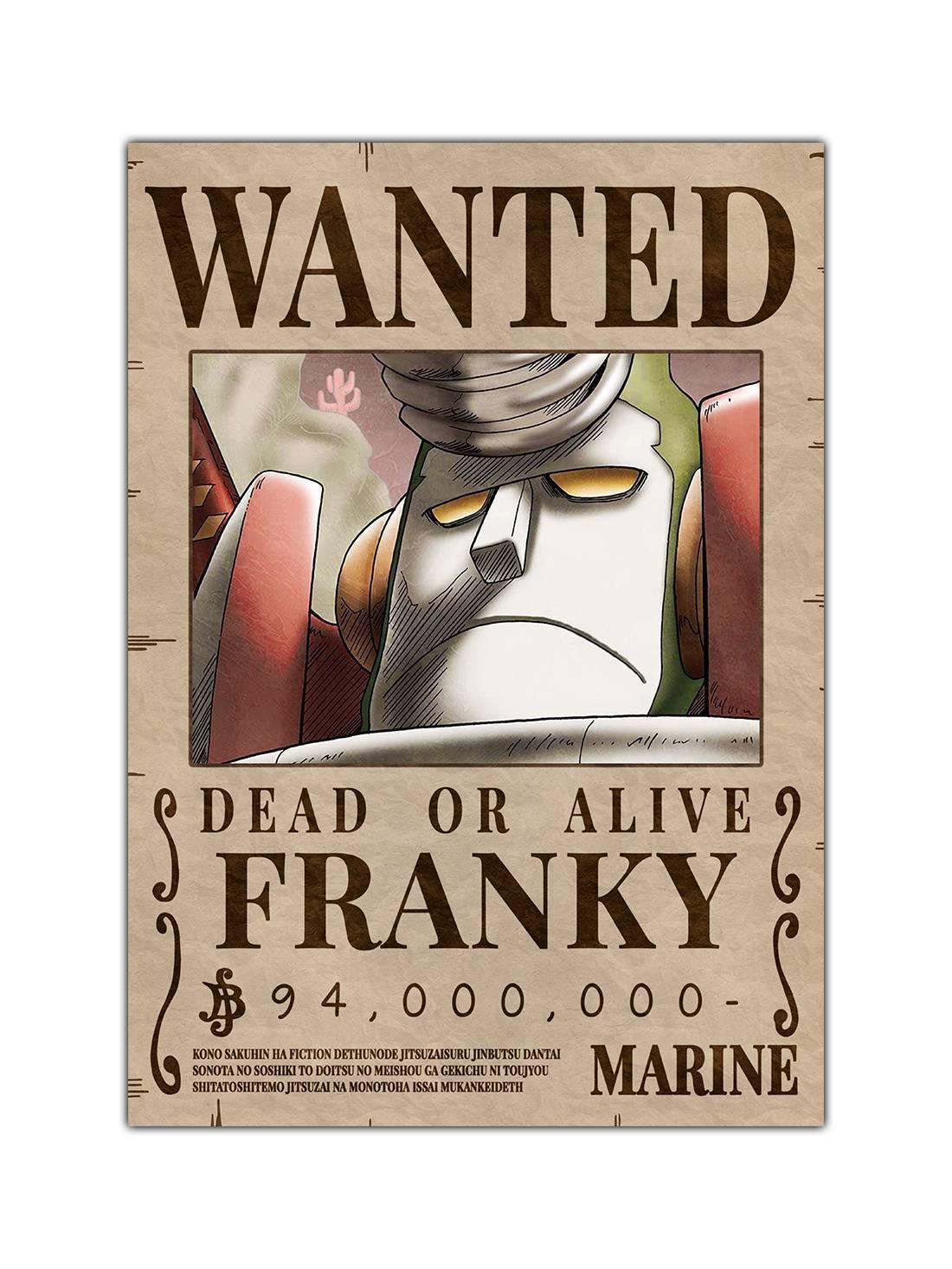 Anime Franky Wanted Bounty Poster - ComicSense