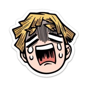 Anime Crying Zenitsu Sticker - ComicSense