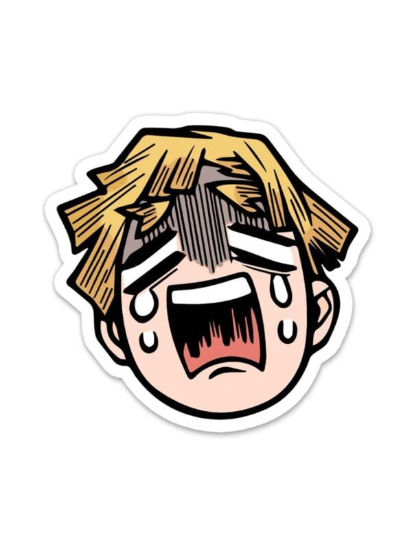 zenitsu_cryface_comicsense Anime Crying Zenitsu Sticker - ComicSense