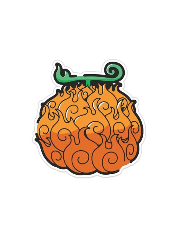 devil fruit orange_mock_comicsense Ace Devil Fruit Sticker