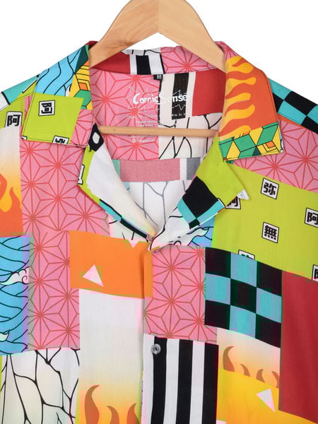Slayers Pattern Hawaiian Shirt  (Oversize Kimono Fit)