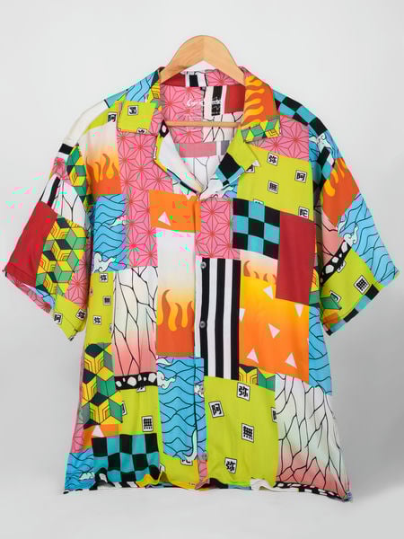 Slayers Pattern Hawaiian Shirt  (Oversize Kimono Fit)