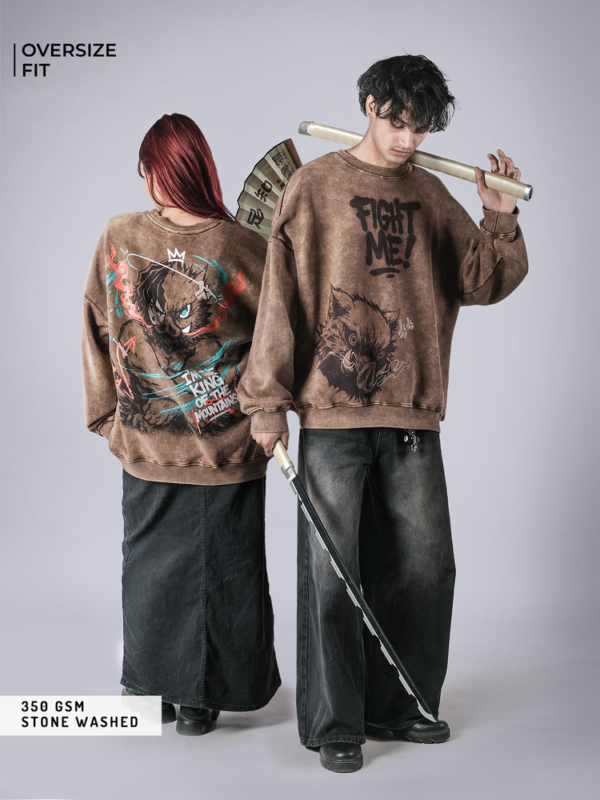 Inusuke-Hoodie_Listing0_Comicsense_Abhisheka_comicsense Boar Head Sweatshirt (Coffee)