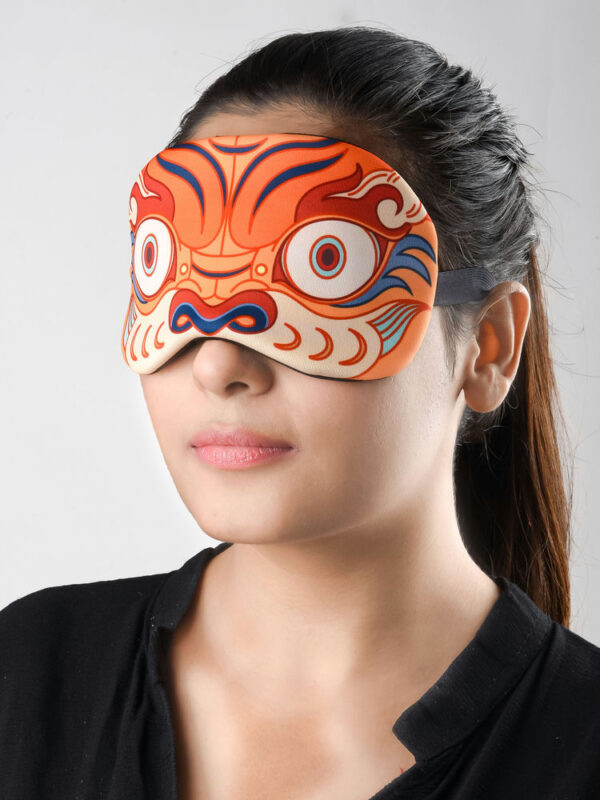 Orange Tiger Eye Mask