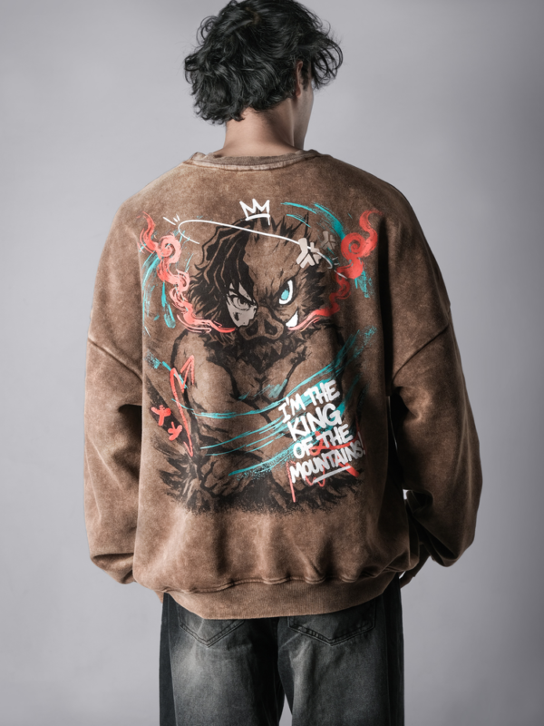 Inusuke-Hoodie_Listing4_Comicsense_Abhishek_Comicsense Boar Head Sweatshirt (Coffee)