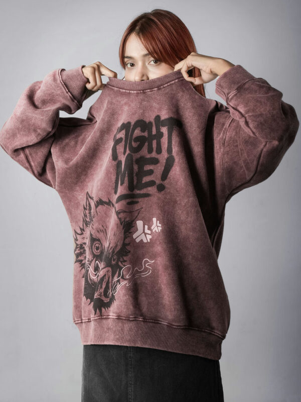Inusuke-Red-Hoodie_Listing2_Comicsense_Abhishek_comicsense Boar Head Sweatshirt (Wine)