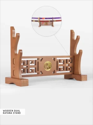 Wooden Dual Katana Stand
